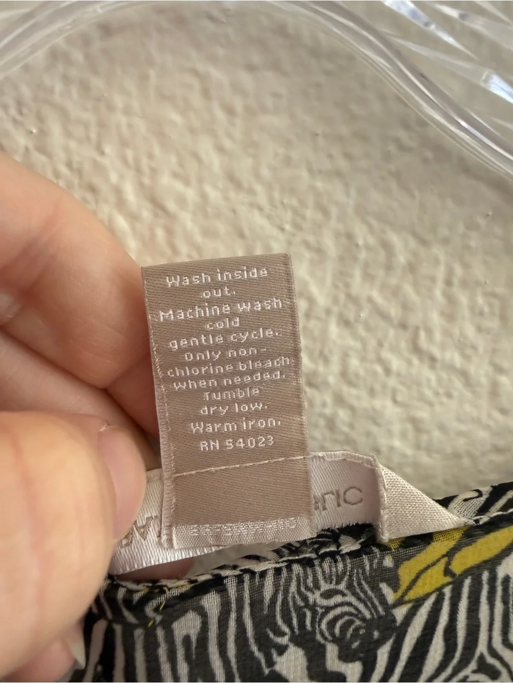 Banana Republic Sheer Zebra Print Long Sleeve with Front Cut Out Gold Bar
